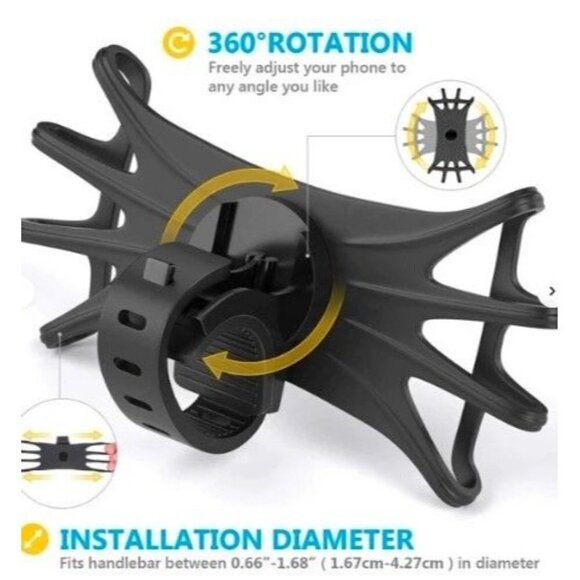 Bicycle or Stroller Smartphone Holder Black - Picture 5 of 9